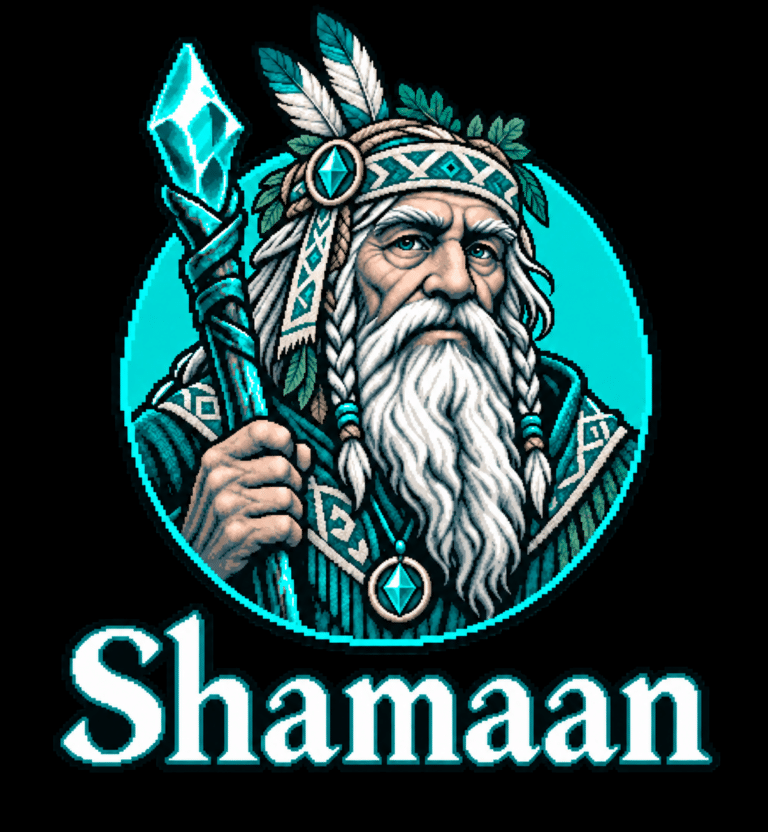 Official Shamaan logo used on the Pixel Metropolis splash screen